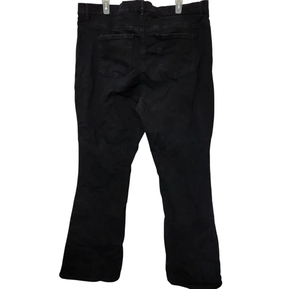 Gloria Vanderbilt Denim Jeans Size 20W Long Black Bootcut.